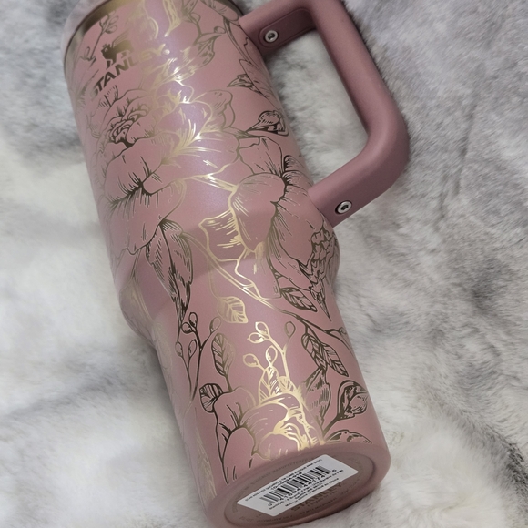 Stanley Pink and Gold Floral Travel Mug - Picture 3 of 3